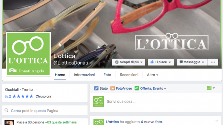 L’ottica sbarca su Facebook